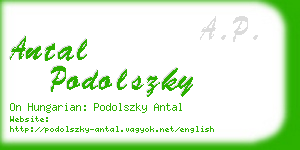 antal podolszky business card